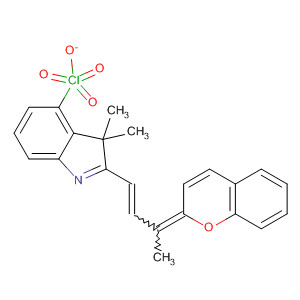 53057-97-9  3H-Indole, 2-[3-(2H-1-benzopyran-2-ylidene)-1-butenyl]-3,3-dimethyl-,perchlorate