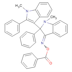 53270-82-9  3H-Indol-3-one,1,2-dihydro-1-methyl-2-(1-methyl-2-phenyl-1H-indol-3-yl)-2-phenyl-,O-benzoyloxime