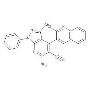 533882-53-0  1H-Pyrazolo[3,4-b]pyridine-5-carbonitrile,6-amino-4-(2-chloro-3-quinolinyl)-3-methyl-1-phenyl-