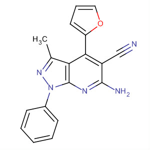 533882-58-5  1H-Pyrazolo[3,4-b]pyridine-5-carbonitrile,6-amino-4-(2-furanyl)-3-methyl-1-phenyl-