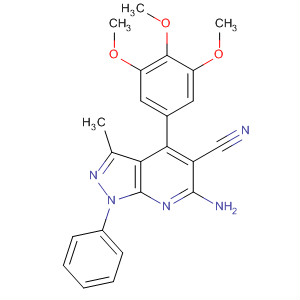 533882-59-6  1H-Pyrazolo[3,4-b]pyridine-5-carbonitrile,6-amino-3-methyl-1-phenyl-4-(3,4,5-trimethoxyphenyl)-