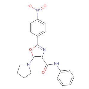 53423-06-6  4-Oxazolecarboxamide, 2-(4-nitrophenyl)-N-phenyl-5-(1-pyrrolidinyl)- 53423-06-6  4-Oxazolecarboxamide, 2-(4-nitrophenyl)-N-phenyl-5-(1-pyrrolidinyl)-
