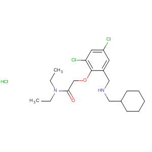 53500-77-9  Acetamide,2-[2,4-dichloro-6-[(cyclohexylmethylamino)methyl]phenoxy]-N,N-diethyl-,monohydrochloride