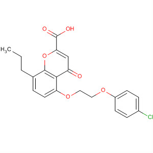 53542-81-7  4H-1-Benzopyran-2-carboxylic acid,5-[2-(4-chlorophenoxy)ethoxy]-4-oxo-8-propyl-