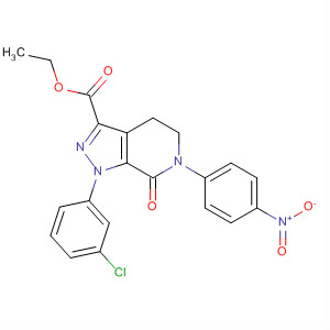 536760-14-2  1H-Pyrazolo[3,4-c]pyridine-3-carboxylic acid,1-(3-chlorophenyl)-4,5,6,7-tetrahydro-6-(4-nitrophenyl)-7-oxo-, ethylester