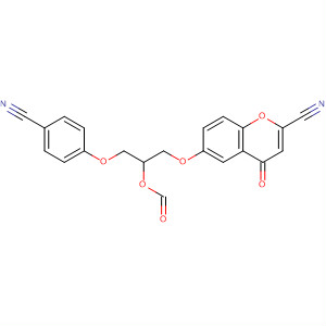 53736-56-4  4H-1-Benzopyran-2-carbonitrile,6-[3-(4-cyanophenoxy)-2-(formyloxy)propoxy]-4-oxo-