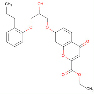 53736-62-2  4H-1-Benzopyran-2-carboxylic acid,7-[2-hydroxy-3-(2-propylphenoxy)propoxy]-4-oxo-, ethyl ester