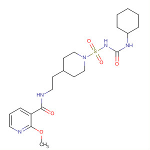 53750-74-6  3-Pyridinecarboxamide,N-[2-[1-[[[(cyclohexylamino)carbonyl]amino]sulfonyl]-4-piperidinyl]ethyl]-2-methoxy-