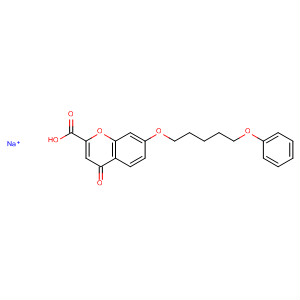 53873-75-9  4H-1-Benzopyran-2-carboxylic acid, 4-oxo-7-[(5-phenoxypentyl)oxy]-,sodium salt