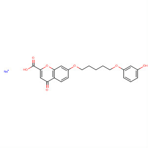 53873-85-1  4H-1-Benzopyran-2-carboxylic acid,7-[[5-(3-hydroxyphenoxy)pentyl]oxy]-4-oxo-, monosodium salt