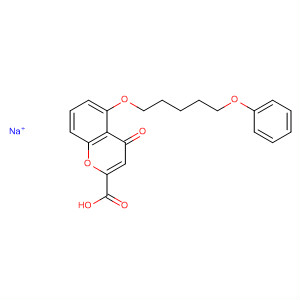 53873-98-6  4H-1-Benzopyran-2-carboxylic acid, 4-oxo-5-[(5-phenoxypentyl)oxy]-,sodium salt