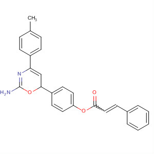 539022-15-6  2-Propenoic acid, 3-phenyl-,4-[2-amino-4-(4-methylphenyl)-6H-1,3-oxazin-6-yl]phenyl ester