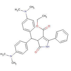 539830-24-5  1H-Pyrrole-3-carboxylic acid,4-[bis[4-(dimethylamino)phenyl]methyl]-4,5-dihydro-5-oxo-2-phenyl-,ethyl ester