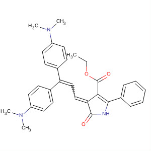 539830-37-0  1H-Pyrrole-3-carboxylic acid,4-[3,3-bis[4-(dimethylamino)phenyl]-2-propenylidene]-4,5-dihydro-5-oxo-2-phenyl-, ethyl ester
