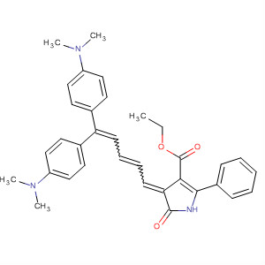 539830-39-2  1H-Pyrrole-3-carboxylic acid,4-[5,5-bis[4-(dimethylamino)phenyl]-2,4-pentadienylidene]-4,5-dihydro-5-oxo-2-phenyl-, ethyl ester