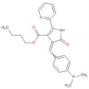 539830-51-8  1H-Pyrrole-3-carboxylic acid,4-[[4-(dimethylamino)phenyl]methylene]-4,5-dihydro-5-oxo-2-(2-pyridinyl)-, butyl ester