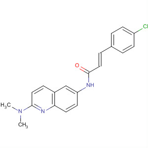 539851-59-7  2-Propenamide, 3-(4-chlorophenyl)-N-[2-(dimethylamino)-6-quinolinyl]-,(2E)-