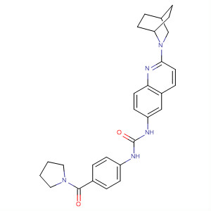 539854-74-5  Pyrrolidine,1-[4-[[[[2-(2-azabicyclo[2.2.2]oct-2-yl)-6-quinolinyl]amino]carbonyl]amino]benzoyl]-