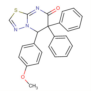 54079-79-7  5H-1,3,4-Thiadiazolo[3,2-a]pyrimidin-5-one,6,7-dihydro-7-(4-methoxyphenyl)-6,6-diphenyl-