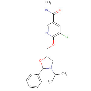 54127-10-5  3-Pyridinecarboxamide,5-chloro-N-methyl-6-[[3-(1-methylethyl)-2-phenyl-5-oxazolidinyl]methoxy]-