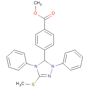 54211-62-0  Benzoic acid,4-[4,5-dihydro-3-(methylthio)-1,4-diphenyl-1H-1,2,4-triazol-5-yl]-, methylester