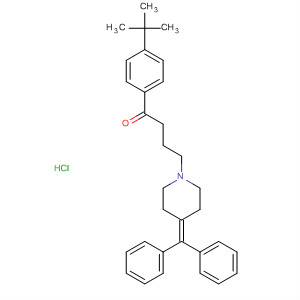 54238-36-7  1-Butanone,1-[4-(1,1-dimethylethyl)phenyl]-4-[4-(diphenylmethylene)-1-piperidinyl]-,hydrochloride