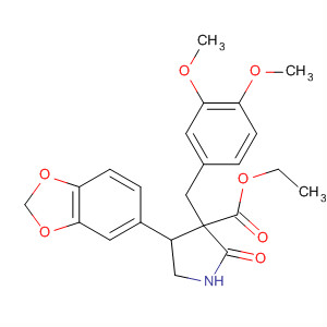 54280-39-6  3-Pyrrolidinecarboxylic acid,4-(1,3-benzodioxol-5-yl)-3-[(3,4-dimethoxyphenyl)methyl]-2-oxo-, ethylester