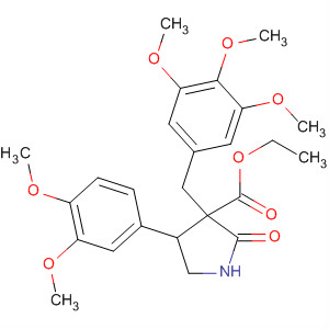 54280-45-4  3-Pyrrolidinecarboxylic acid,4-(3,4-dimethoxyphenyl)-2-oxo-3-[(3,4,5-trimethoxyphenyl)methyl]-, ethylester