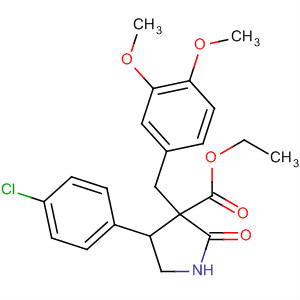54280-48-7  3-Pyrrolidinecarboxylic acid,4-(4-chlorophenyl)-3-[(3,4-dimethoxyphenyl)methyl]-2-oxo-, ethyl ester
