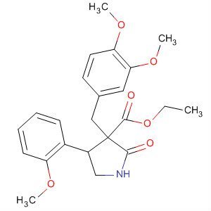 54280-49-8  3-Pyrrolidinecarboxylic acid,3-[(3,4-dimethoxyphenyl)methyl]-4-(2-methoxyphenyl)-2-oxo-, ethyl ester