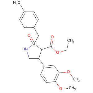54280-56-7  3-Pyrrolidinecarboxylic acid,4-(3,4-dimethoxyphenyl)-2-[(4-methylphenyl)methyl]-2-oxo-, ethyl ester