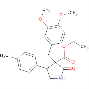 54280-60-3  3-Pyrrolidinecarboxylic acid,3-[(3,4-dimethoxyphenyl)methyl]-4-(4-methylphenyl)-2-oxo-, ethyl ester