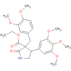 54280-62-5  3-Pyrrolidinecarboxylic acid,3-[(3,4-dimethoxyphenyl)methyl]-2-oxo-4-(3,4,5-trimethoxyphenyl)-, ethylester