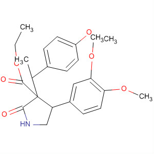 54280-63-6  3-Pyrrolidinecarboxylic acid,4-(3,4-dimethoxyphenyl)-3-[1-(4-methoxyphenyl)ethyl]-2-oxo-, ethyl ester