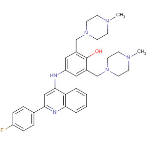 510755-25-6  Phenol,4-[[2-(4-fluorophenyl)-4-quinolinyl]amino]-2,6-bis[(4-methyl-1-piperazinyl)methyl]-