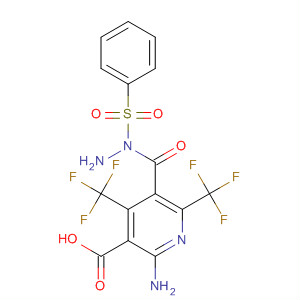 51076-54-1  3-Pyridinecarboxylic acid, 2-amino-4,6-bis(trifluoromethyl)-,2-(phenylsulfonyl)hydrazide