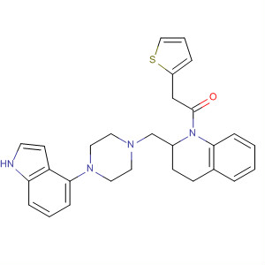 511232-66-9  Quinoline,1,2,3,4-tetrahydro-2-[[4-(1H-indol-4-yl)-1-piperazinyl]methyl]-1-(2-thienylacetyl)-