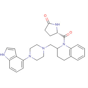 511232-95-4  Quinoline,1,2,3,4-tetrahydro-2-[[4-(1H-indol-4-yl)-1-piperazinyl]methyl]-1-[[(2S)-5-oxo-2-pyrrolidinyl]carbonyl]-