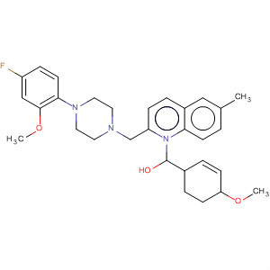 511235-21-5  Quinoline,2-[[4-(4-fluoro-2-methoxyphenyl)-1-piperazinyl]methyl]-1,2,3,4-tetrahydro-1-(4-methoxybenzoyl)-6-methyl-