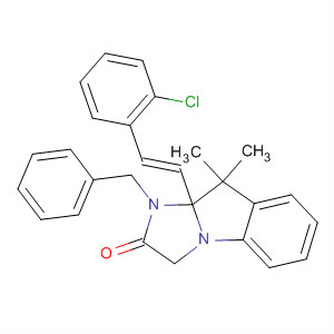 511243-01-9  1H-Imidazo[1,2-a]indol-2(3H)-one,9a-[(1E)-2-(2-chlorophenyl)ethenyl]-9,9a-dihydro-9,9-dimethyl-1-(phenylmethyl)-