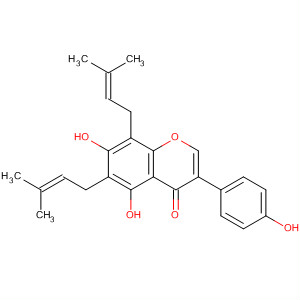 51225-28-6  4H-1-Benzopyran-4-one,5,7-dihydroxy-3-(4-hydroxyphenyl)-6,8-bis(3-methyl-2-butenyl)- 51225-28-6  4H-1-Benzopyran-4-one,5,7-dihydroxy-3-(4-hydroxyphenyl)-6,8-bis(3-methyl-2-butenyl)-
