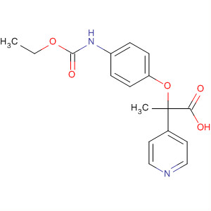 51363-16-7  4-Pyridineacetic acid, 2-[4-[(ethoxycarbonyl)amino]phenoxy]-a-methyl-