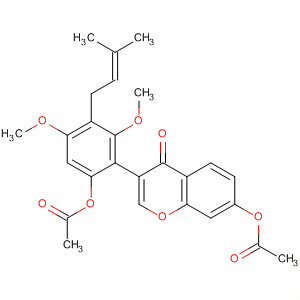 51460-75-4  4H-1-Benzopyran-4-one,7-(acetyloxy)-3-[6-(acetyloxy)-2,4-dimethoxy-3-(3-methyl-2-butenyl)phenyl]-