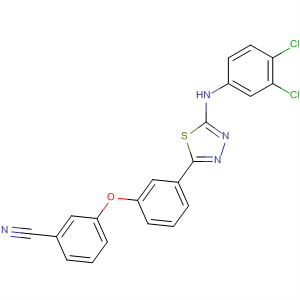 514802-27-8  Benzonitrile,3-[3-[5-[(3,4-dichlorophenyl)amino]-1,3,4-thiadiazol-2-yl]phenoxy]-