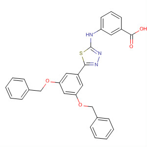 514802-51-8  Benzoic acid,3-[[5-[3,5-bis(phenylmethoxy)phenyl]-1,3,4-thiadiazol-2-yl]amino]-