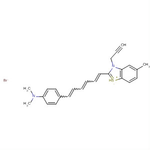 514827-59-9  Benzothiazolium,2-[6-[4-(dimethylamino)phenyl]-1,3,5-hexatrienyl]-5-methyl-3-(2-propynyl)-, bromide
