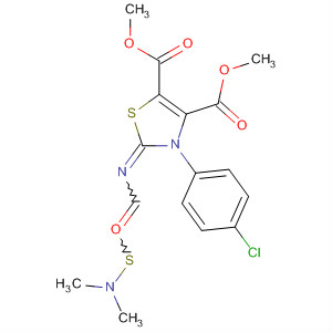 51592-78-0  4,5-Thiazoledicarboxylic acid,3-(4-chlorophenyl)-2-[[(dimethylamino)thioxomethyl]imino]-2,3-dihydro-,dimethyl ester