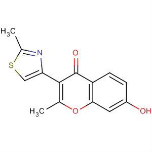 51625-88-8  4H-1-Benzopyran-4-one, 7-hydroxy-2-methyl-3-(2-methyl-4-thiazolyl)- 51625-88-8  4H-1-Benzopyran-4-one, 7-hydroxy-2-methyl-3-(2-methyl-4-thiazolyl)-