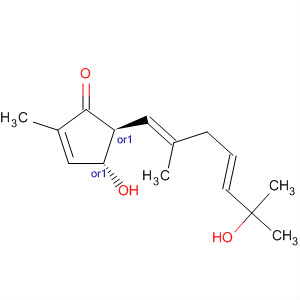 516510-55-7  2-Cyclopenten-1-one,4-hydroxy-5-[(1E,4E)-6-hydroxy-2,6-dimethyl-1,4-heptadienyl]-2-methyl-,(4R,5S)-rel-