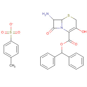 51761-91-2  5-Thia-1-azabicyclo[4.2.0]oct-2-ene-2-carboxylic acid,7-amino-3-hydroxy-8-oxo-, diphenylmethyl ester, (6R,7R)-,mono(4-methylbenzenesulfonate)